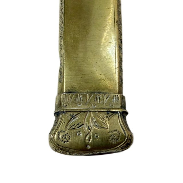 19th Century Ottoman Brass Traveling Scribe Pen Box & Inkwell - Signed "Sohrab" For Sale - Image 9 of 9