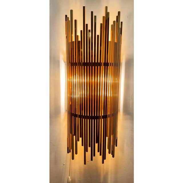 Gold Vintage Wall Light in Brass, 1960s For Sale - Image 8 of 18