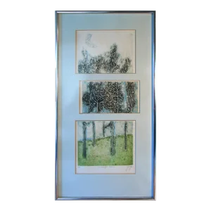 Original Forest Etching Circa 1970s