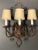 Metal Italian Harp Shaped Iron Sconces in Blackened Rust - Set of 2 For Sale - Image 7 of 7