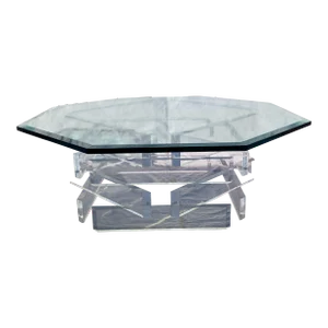 1980s Vintage Stacked Lucite Coffee Table