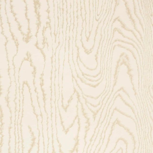 Contemporary Sample - Schumacher Faux Bois Wallpaper in Sand Shimmer For Sale - Image 3 of 3