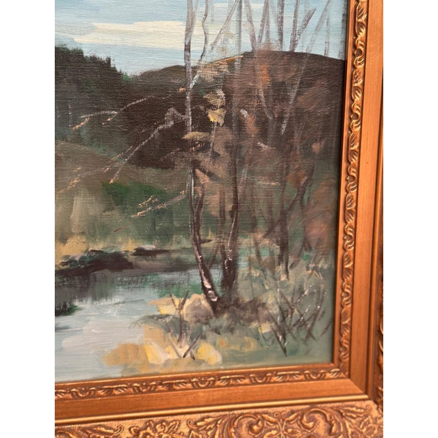 Tedde Rhodin, Autumn Landscape from Småland, 1979, Oil on Canvas, Framed For Sale - Image 10 of 18