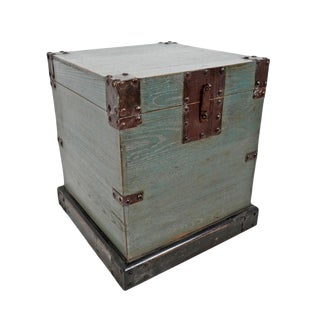 Blue Smoke Trunk Table For Sale