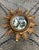 Vintage 1960s Petite 8.5" Acanthus Leaf Sunburst Wall Mirror For Sale - Image 14 of 16