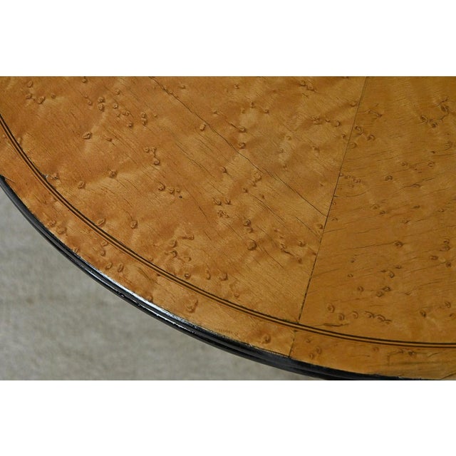 19th Century Napoleon III Speckled Maple Pedestal Table For Sale - Image 4 of 11