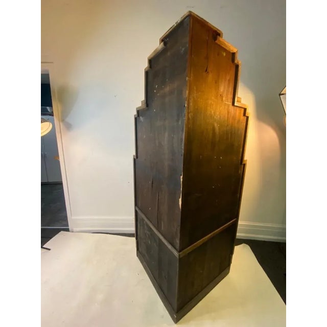 1930s Art Deco Skyscraper Corner Cabinet in the Manner of Paul Frankl For Sale - Image 9 of 10