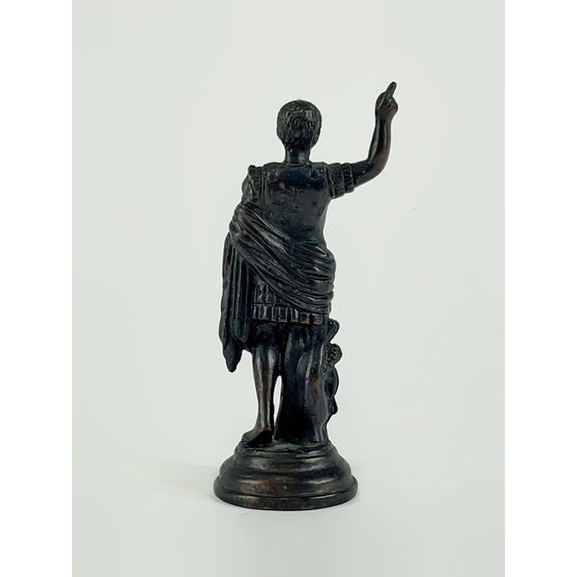Vintage Italian Grand Tour Statuette of the Emperor Augustus of Prima Porta For Sale - Image 4 of 11