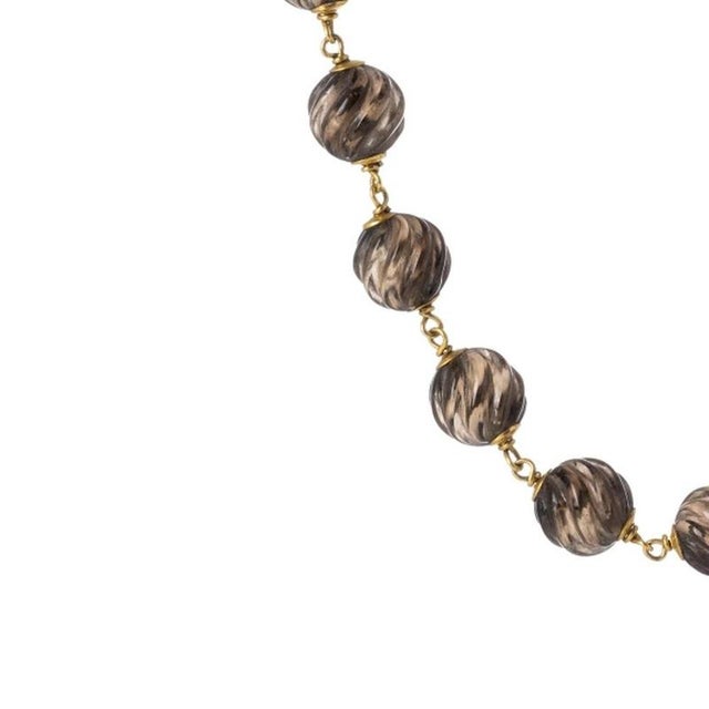 Beaded Necklace in 19.2 Karat Gold For Sale - Image 3 of 6
