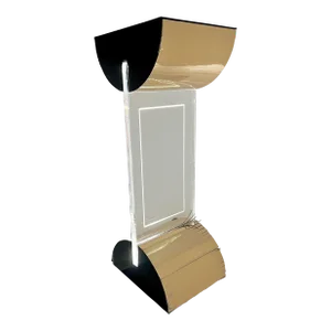 1980s La Strada, Pierre Cardin Style, Lighted Lucite Stand Pedestal Mood Floor Lamp