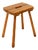 Rustic Pine Stool with Four Legs, 1960s For Sale