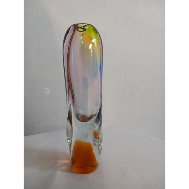 Mid-Century Glass Vase by Josef Rozinek for Birske Glas, in Flawless conditions. Designed 1960 to 1969 I have official...