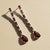 Not Yet Made - Made To Order Garnet Long Drop Earrings, Silver, Gold, Pair For Sale - Image 5 of 8