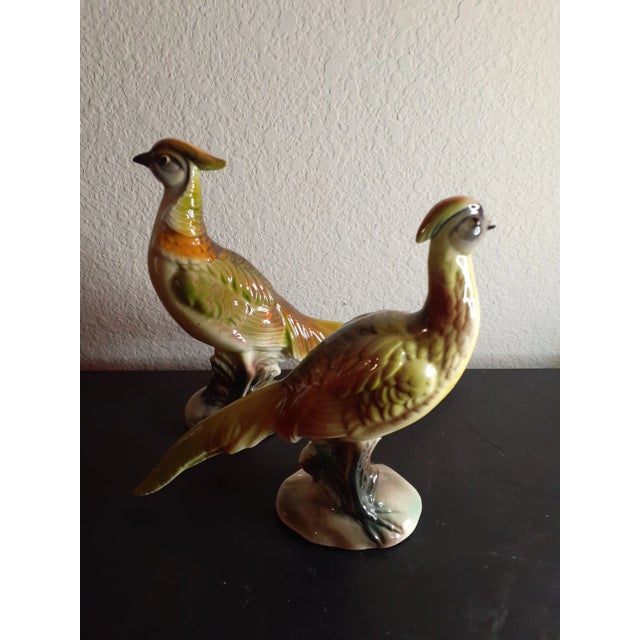 These are GORGEOUS Stewart B McCulloch California Pottery 10" Pheasant Figurine. One Figurine sold & one available...