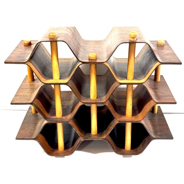 Torsten Johansson Swedish Bentwood Modular Wine Rack, 1960s For Sale - Image 10 of 11