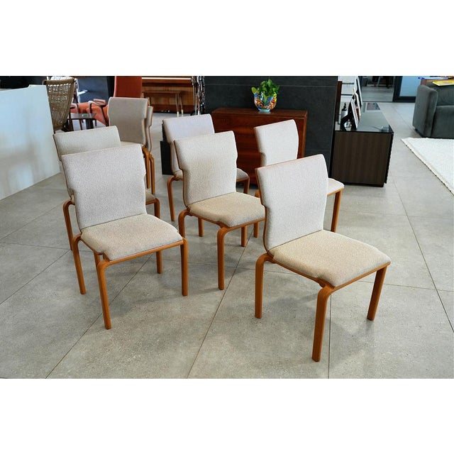 1970s Sanders Int. Stacking MCM Dining Chairs 22 Available For Sale - Image 10 of 12