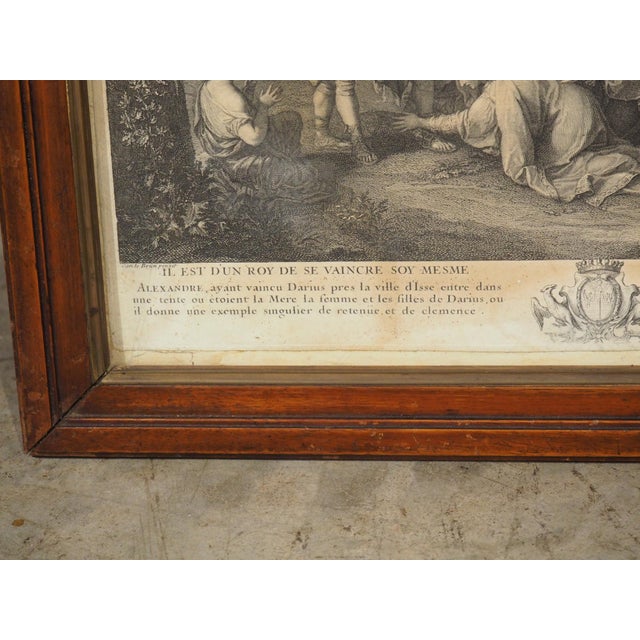 18th Century Pair of Framed 18th Century Alexander the Great Lithographs From France For Sale - Image 5 of 18