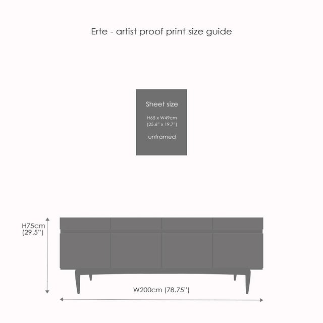 Erté, Artist's Proof: Letter V, Limited Edition Serigraph, 1976 For Sale - Image 10 of 11