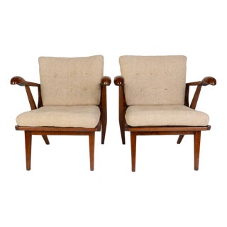 Set of Mid-Century Armchairs from Jizba For Sale