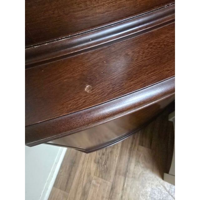 1960s Georgian English Mahogany Inlaid Corner Cabinet For Sale - Image 11 of 11