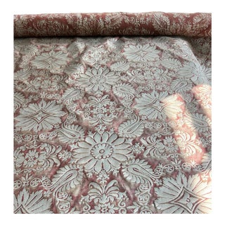 Venetian Fortuny Impero Fabric in Copper and Silvery Gold- 9 Yards For Sale