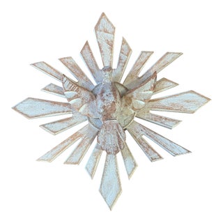 Vintage Wooden Dove Sunburst the Holy Spirit 10.5" Diameter For Sale