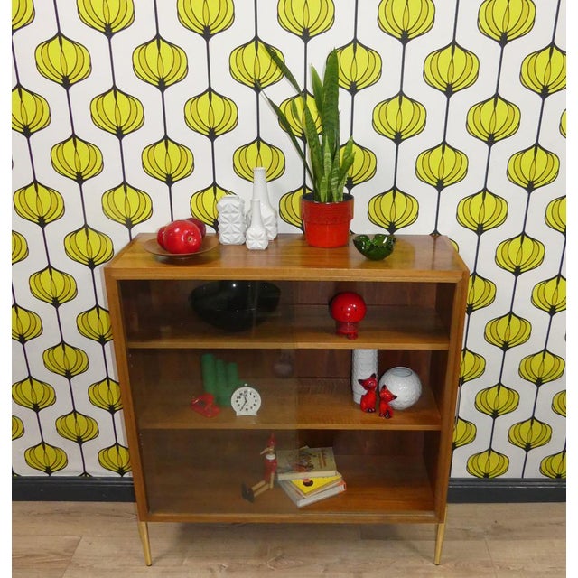 Brown Chest of Drawers in Walnut and Glass, 1960s For Sale - Image 8 of 15