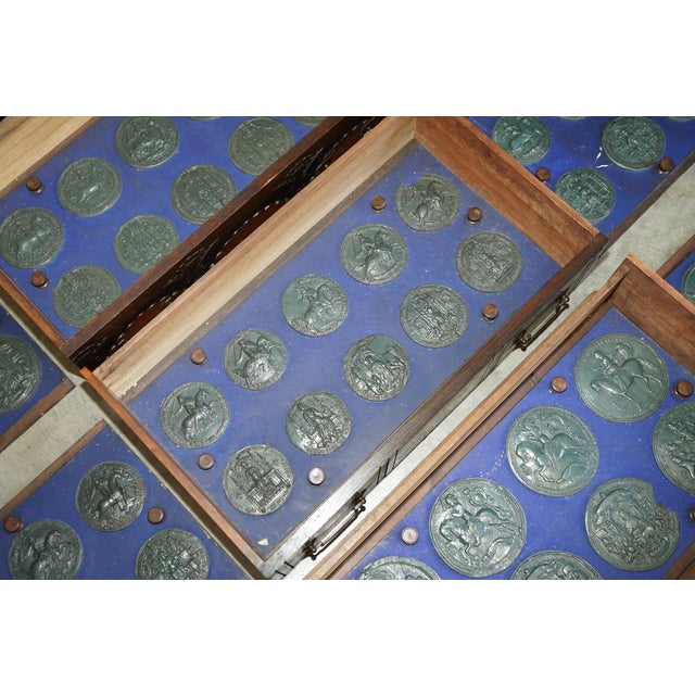 Victorian Burr Elm Wellington Chest of Drawers with Crests Seal from R Crosby & Son, Set of 161 For Sale - Image 14 of 18