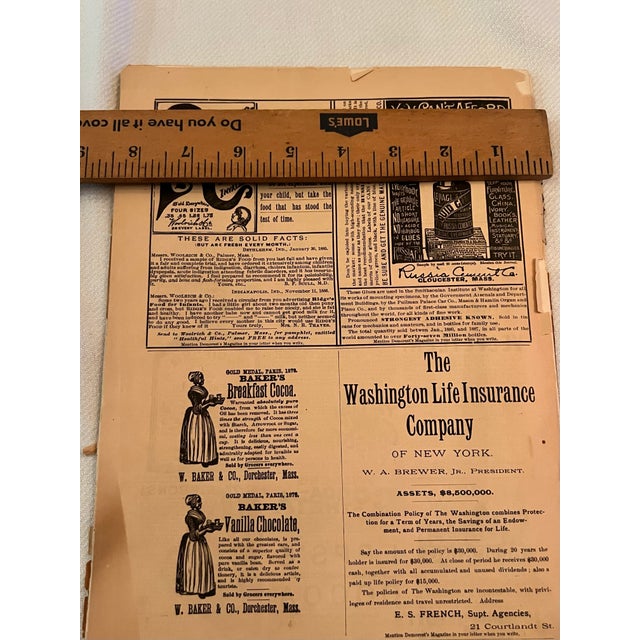 Late 19th Century July 1887 Demorest’s Monthly Magazine Antique Fashion and Decor For Sale - Image 5 of 7