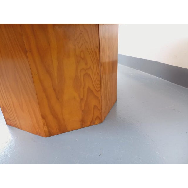 Vintage Round Pine Coffee Table, 1970s For Sale - Image 12 of 14