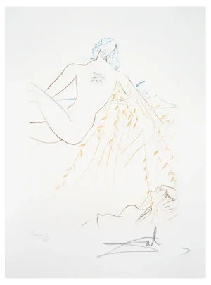 Salvador Dali, Rest in Love, 20th Century, Original Engraving