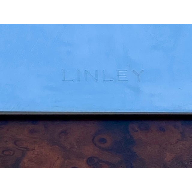 Linley Walnut Burl and Chrome Dual-Time Desk Clock, 2005 For Sale - Image 18 of 18