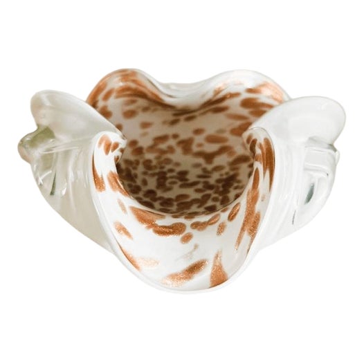 Vintage Murano Glass Bowl by Fratelli Toso, 1950s For Sale