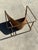 2020s Contemporary Saddle Leather & Brass Magazine Rack / Firewood Holder For Sale - Image 5 of 8