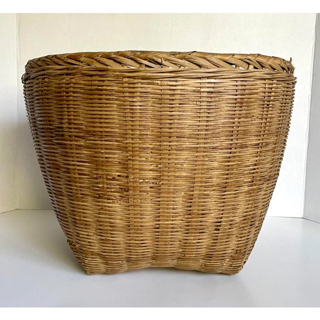 Vintage Natural Woven Basket | Chairish