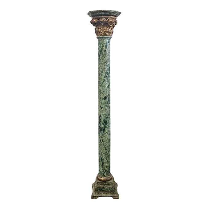 Column in Lacquered and Gilded Wood | Chairish