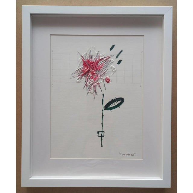 Shadow Box Framed Organic Modern Original Flower Painting by Diane Grant For Sale - Image 4 of 5