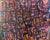 Abstract oil on wood panel painting by Texas artist Karl James Lubbering (b. 1969), titled "The Red Bridge". Painting...