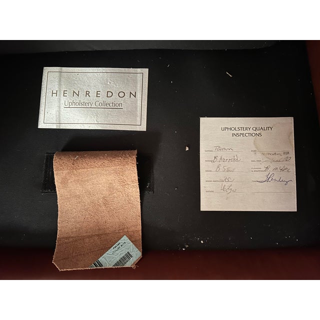 Henredon Leather Chair and Ottoman | Chairish