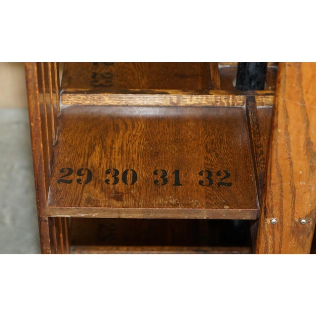 Large Victorian English Oak Revolving Bookcase Table, 1880s For Sale - Image 11 of 15