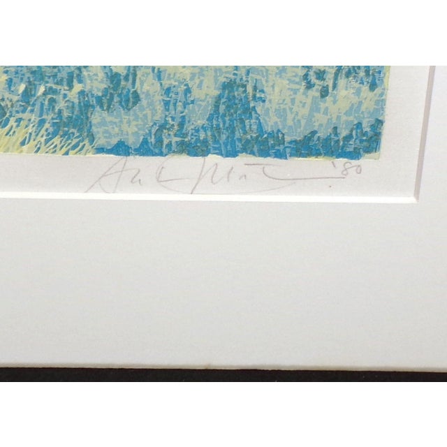 1980s Gordon Mortensen "Battleship Butte" Hand Signed Fine Art Woodcut 1980 Matted Obo For Sale - Image 5 of 5