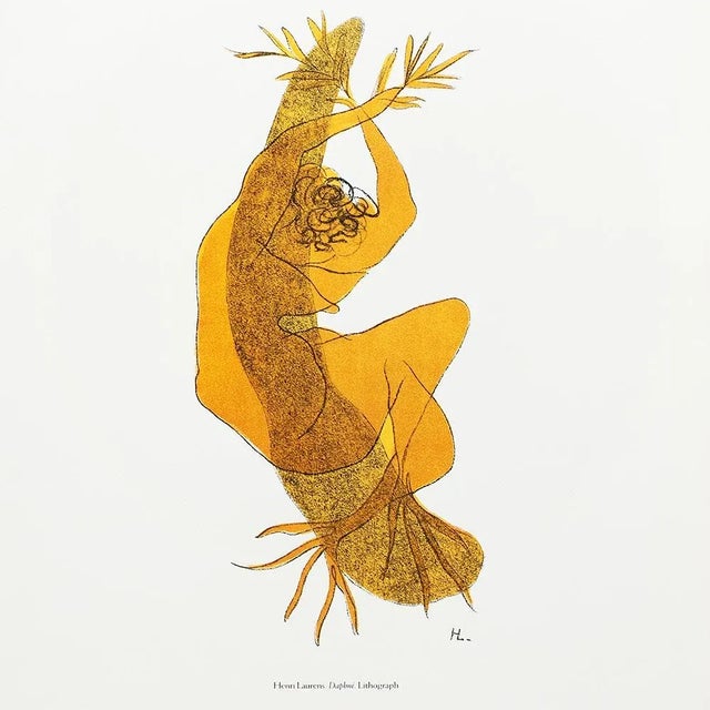 Tangerine 1987 After Henri Laurens "Daphne" for Verve, Second Edition Full-Color Print For Sale - Image 8 of 9