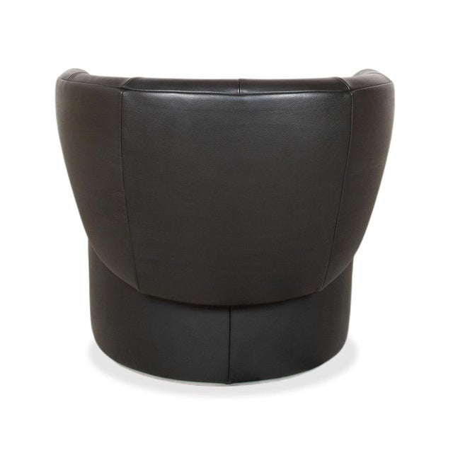 Set of Model 684 Lounge Chair and Ottoman in Black Leather from Rolf Benz For Sale - Image 14 of 17
