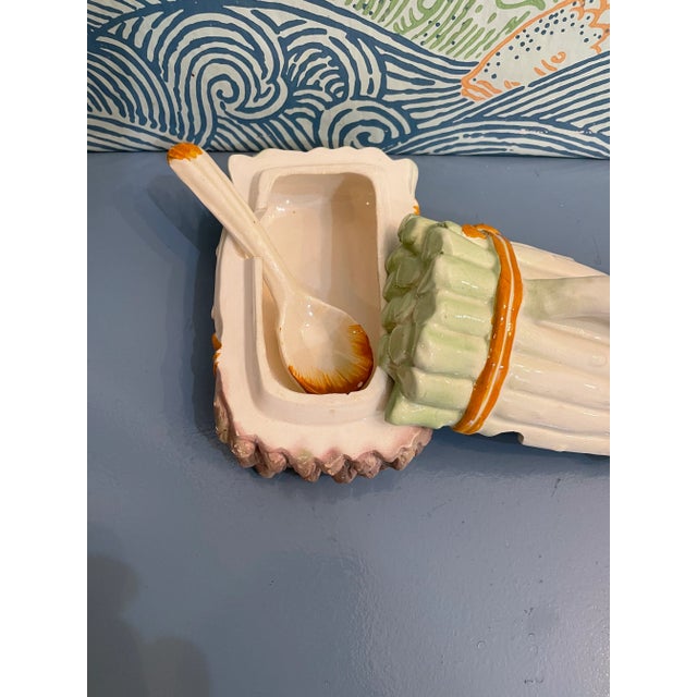 1970s 1976 Italian Majolica Asparagus Sauce Tureen For Sale - Image 5 of 8