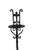 Pair of antique wrought iron floor candelabras, each designed to hold a single pillar candle. Hand-forged with a classic...
