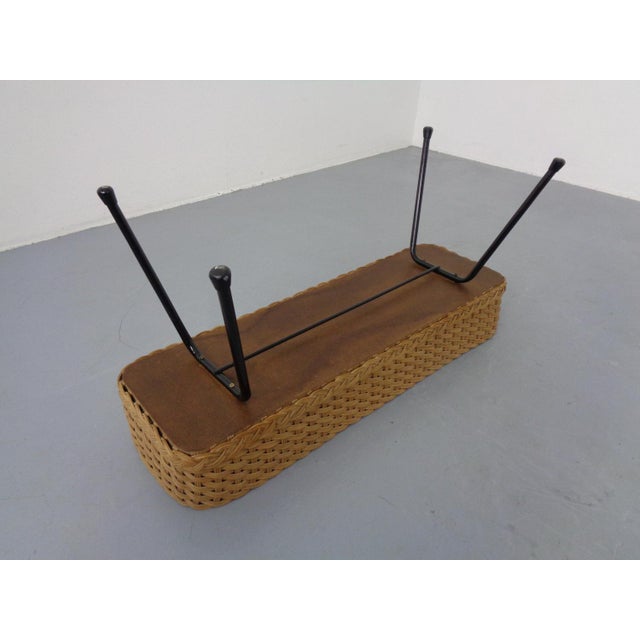 Large German Flower Planter in Rattan and Steel, 1950s For Sale - Image 12 of 15