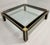 Square Coffee Table in Black Lacquer, Brass and Glass attributed to Pierre Cardin, France, 1970s For Sale - Image 6 of 10