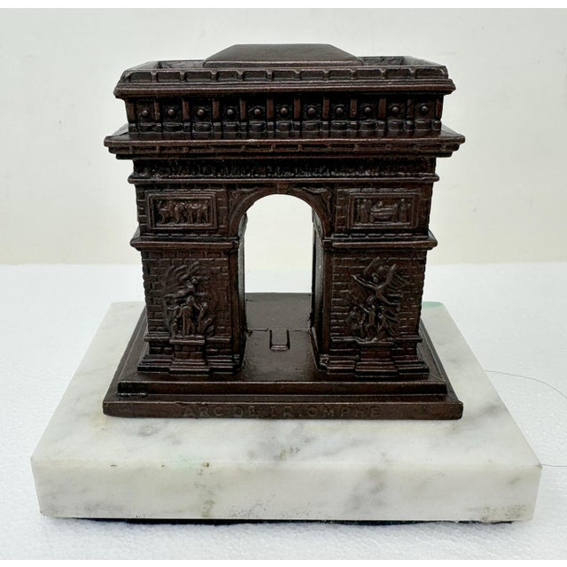 French Bronze Architectural Model Arc De Triomphe Paris Sacre-Couer Basilica For Sale - Image 14 of 16