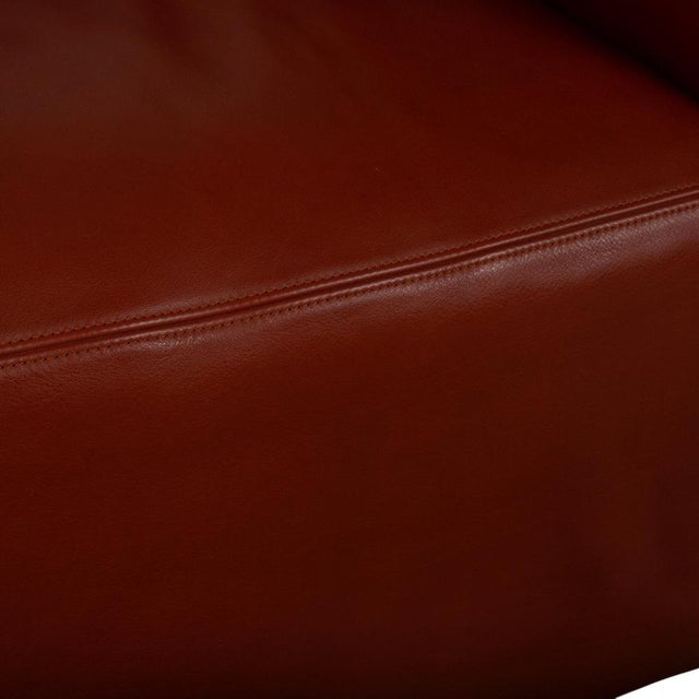 Red Leather Armchairs from Walter Knoll, Set of 2 For Sale - Image 5 of 14
