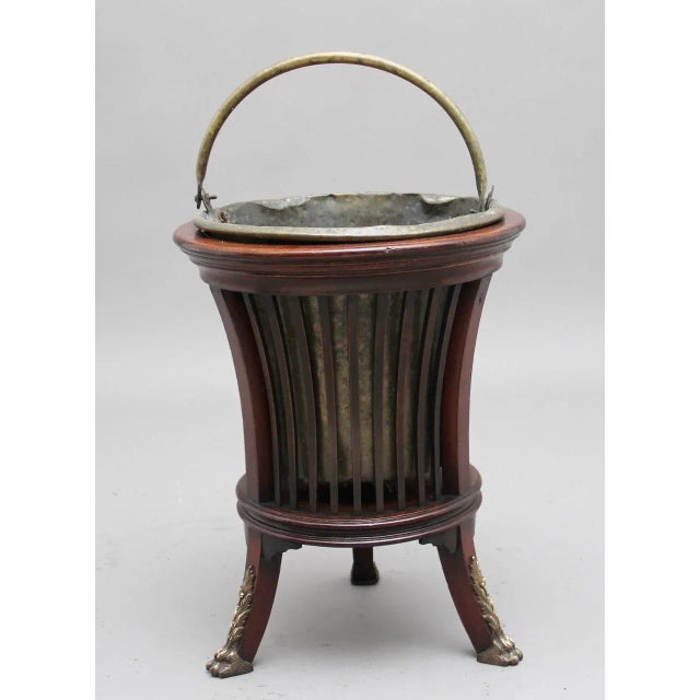 Antique Mahogany and Brass Planters, Set of 2 For Sale - Image 6 of 8